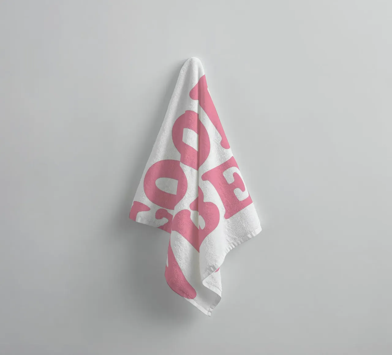 Groovy Good Vibes Poster - Retro Pink Typography Print towel by homdeco