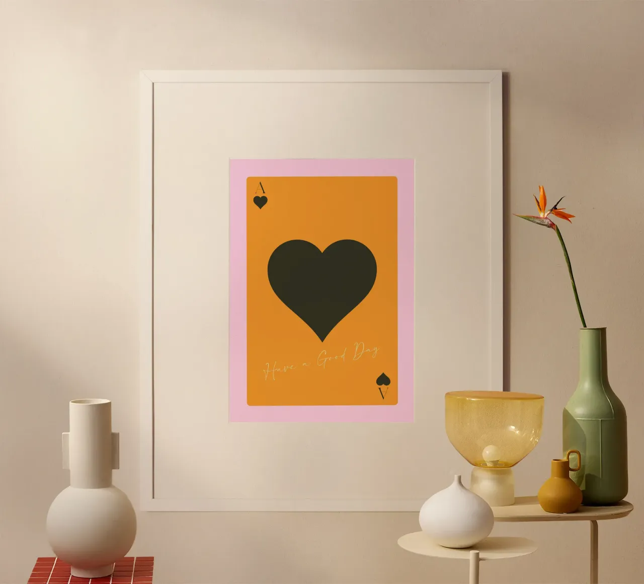 Have a Good Day - As de Picas Card Art poster de homdeco