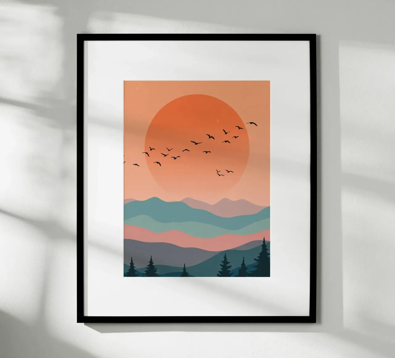 The Horizon Of August poster con telaio in plastica da Sentinal