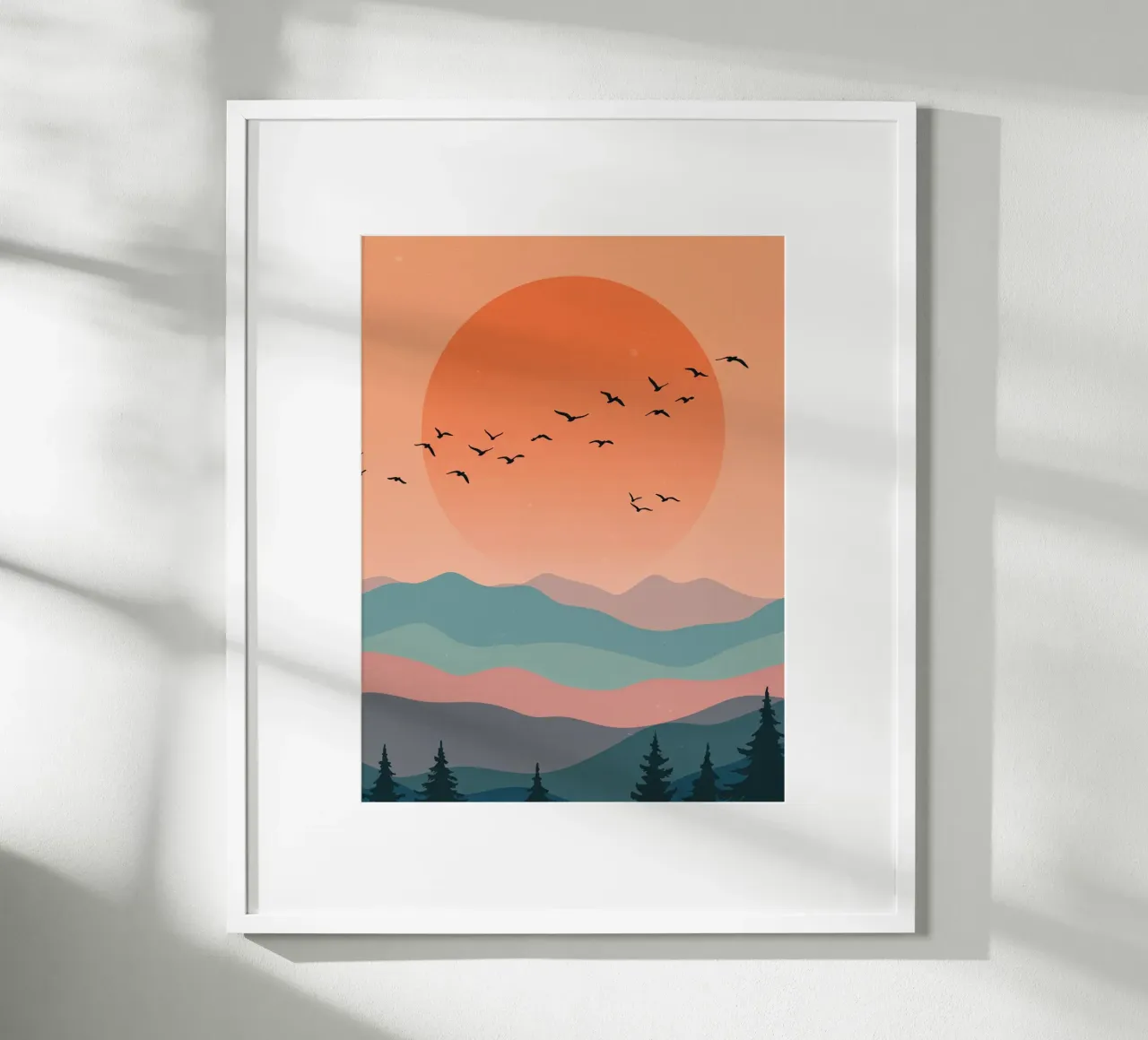 The Horizon Of August poster con telaio in plastica da Sentinal