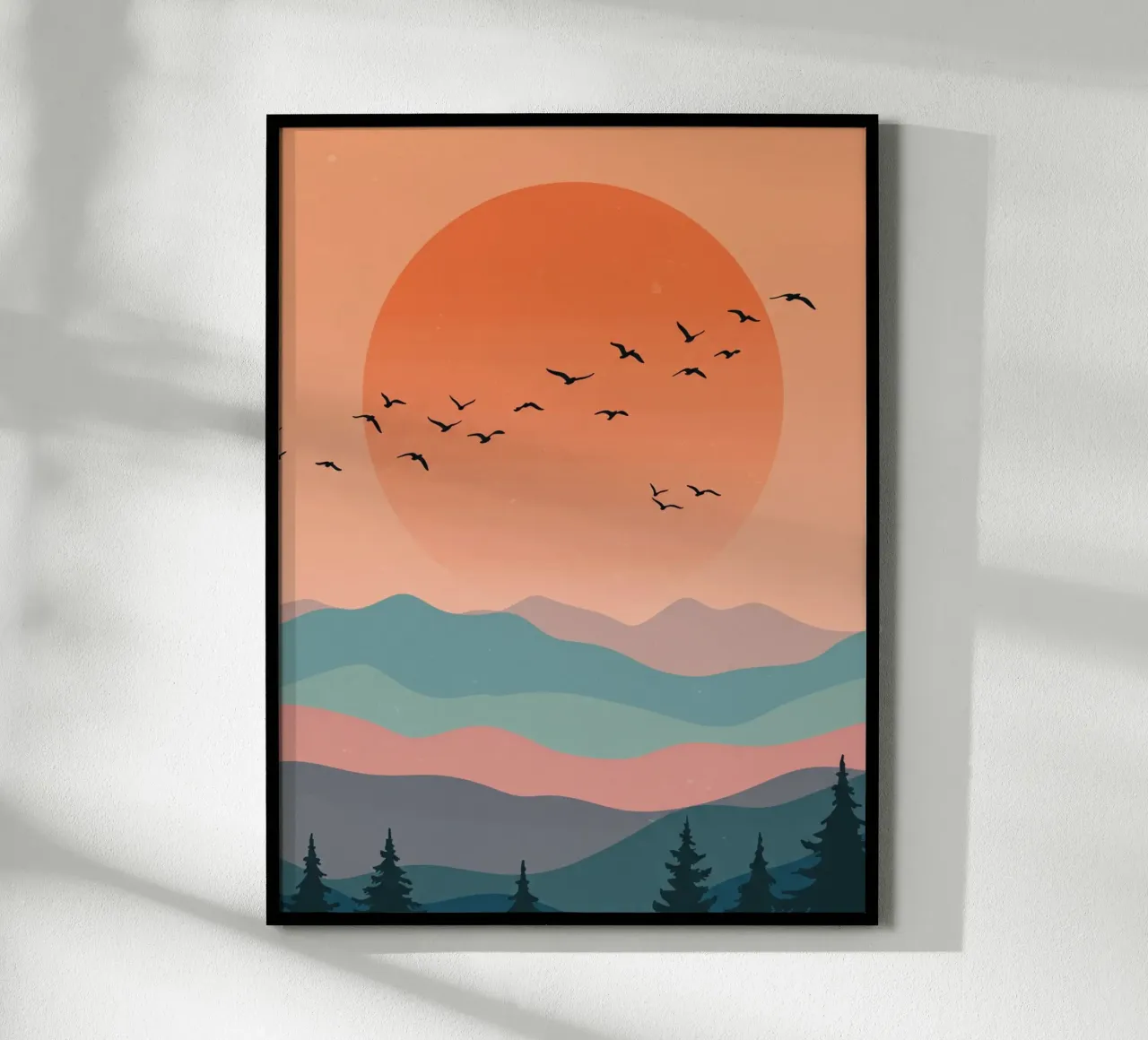 The Horizon Of August poster con telaio in plastica da Sentinal