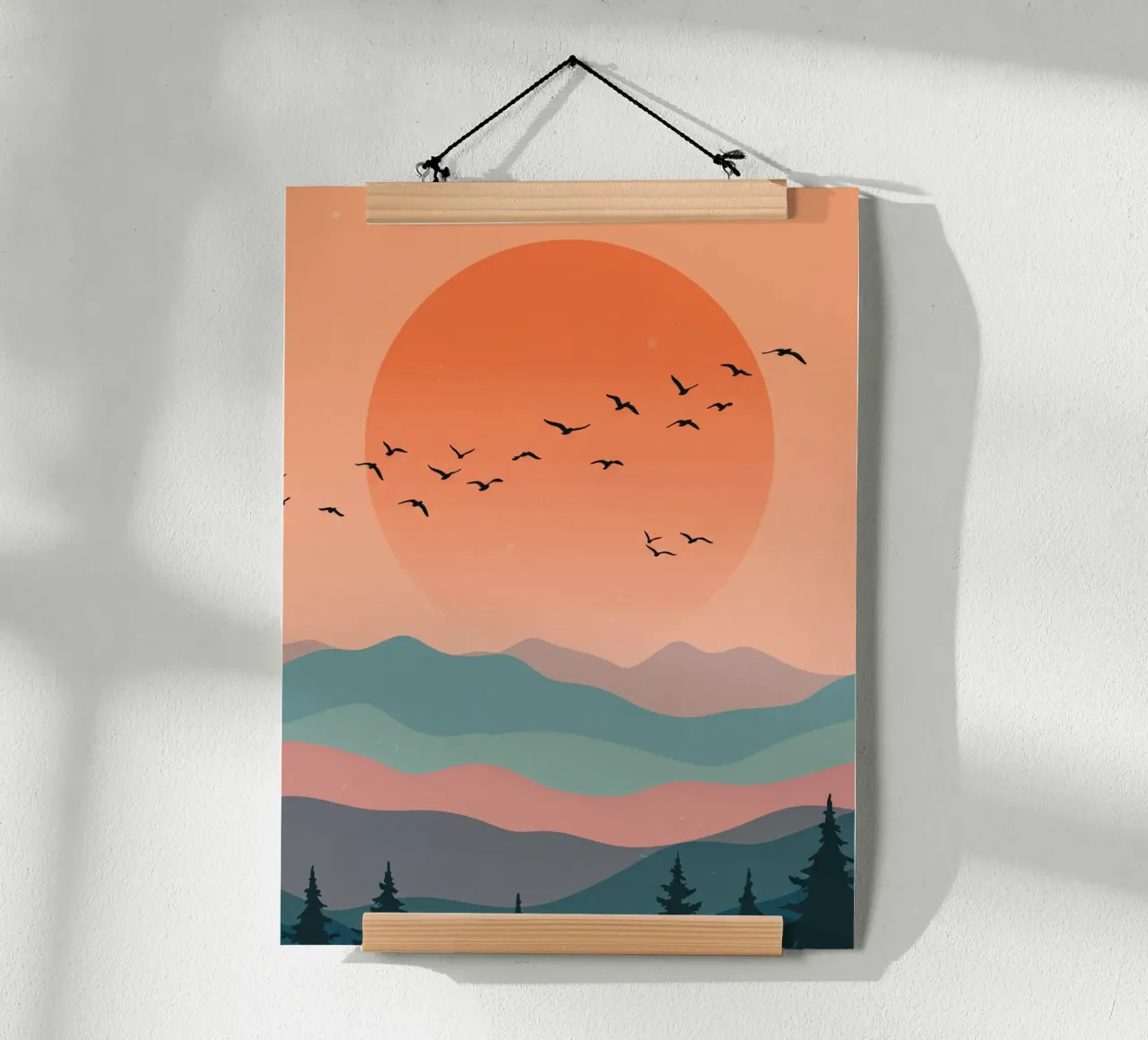 The Horizon Of August poster con telaio in plastica da Sentinal
