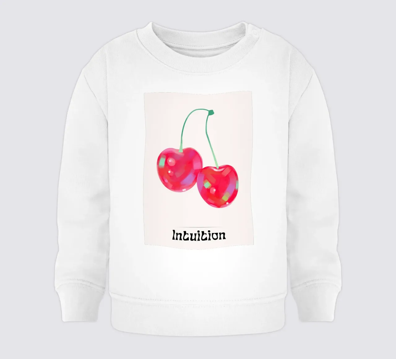 Intuition - Poster pop art con ciliegie rosse felpa neonato da homdeco