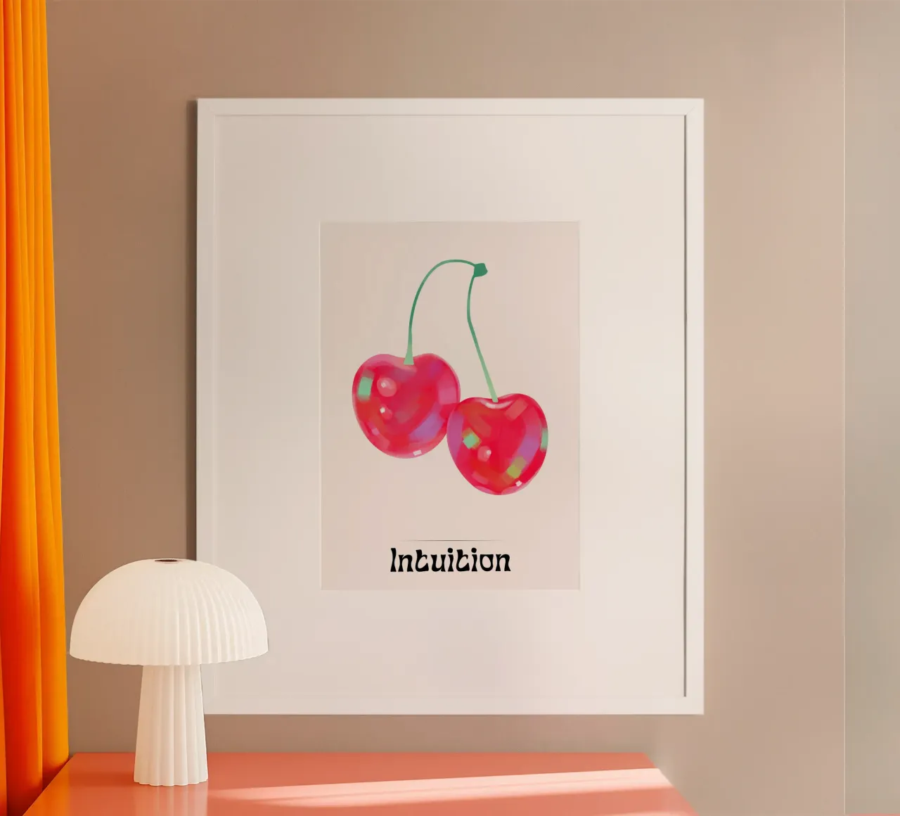 Intuition - Poster pop art con ciliegie rosse poster da homdeco