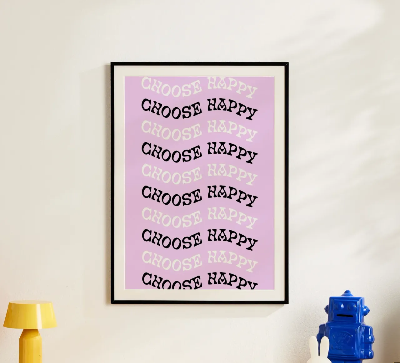 Scegliere la felicità - Poster grafico ondulato poster da homdeco