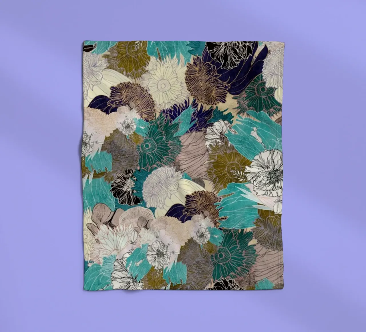 chine bloom Fleecedecke von Giulio Iurissevich