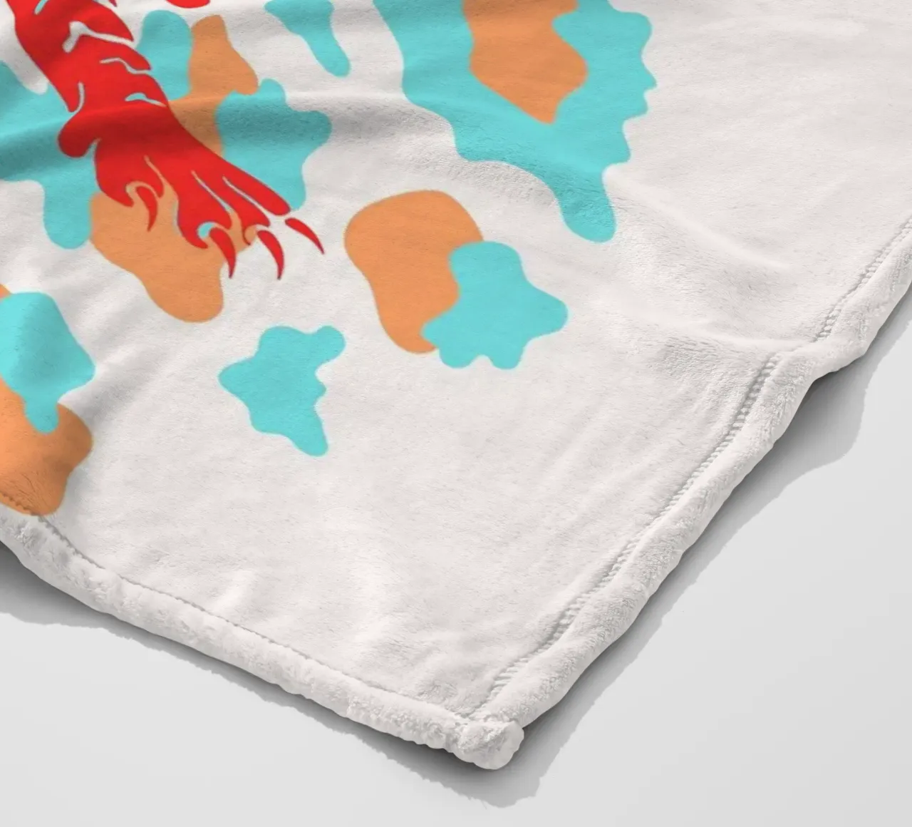 Red Tiger on Leopard Print - Pop Art Print fleece blanket by homdeco