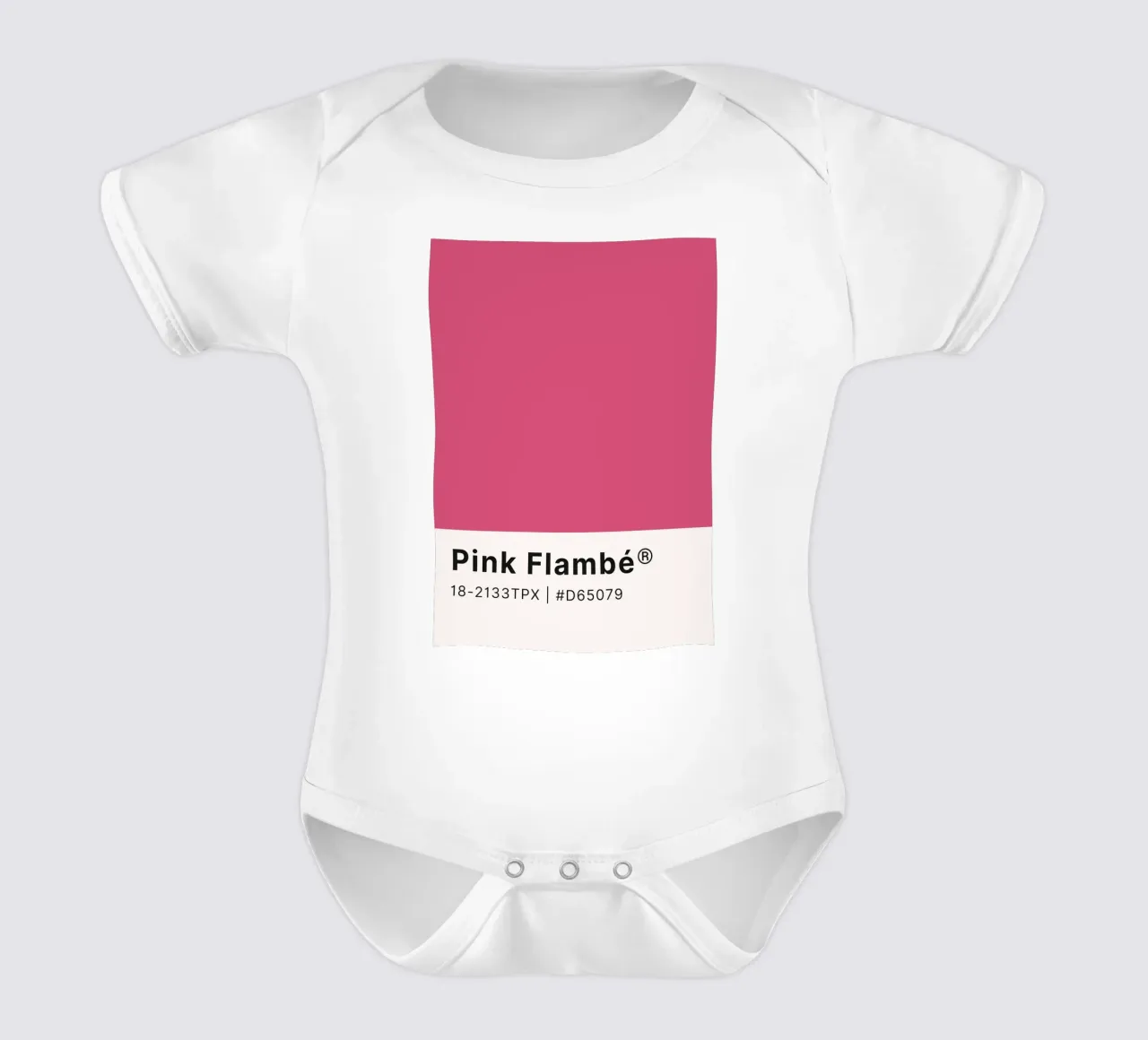 Pantone Pink Flambé - Color Block Wall Art body de bebé de homdeco