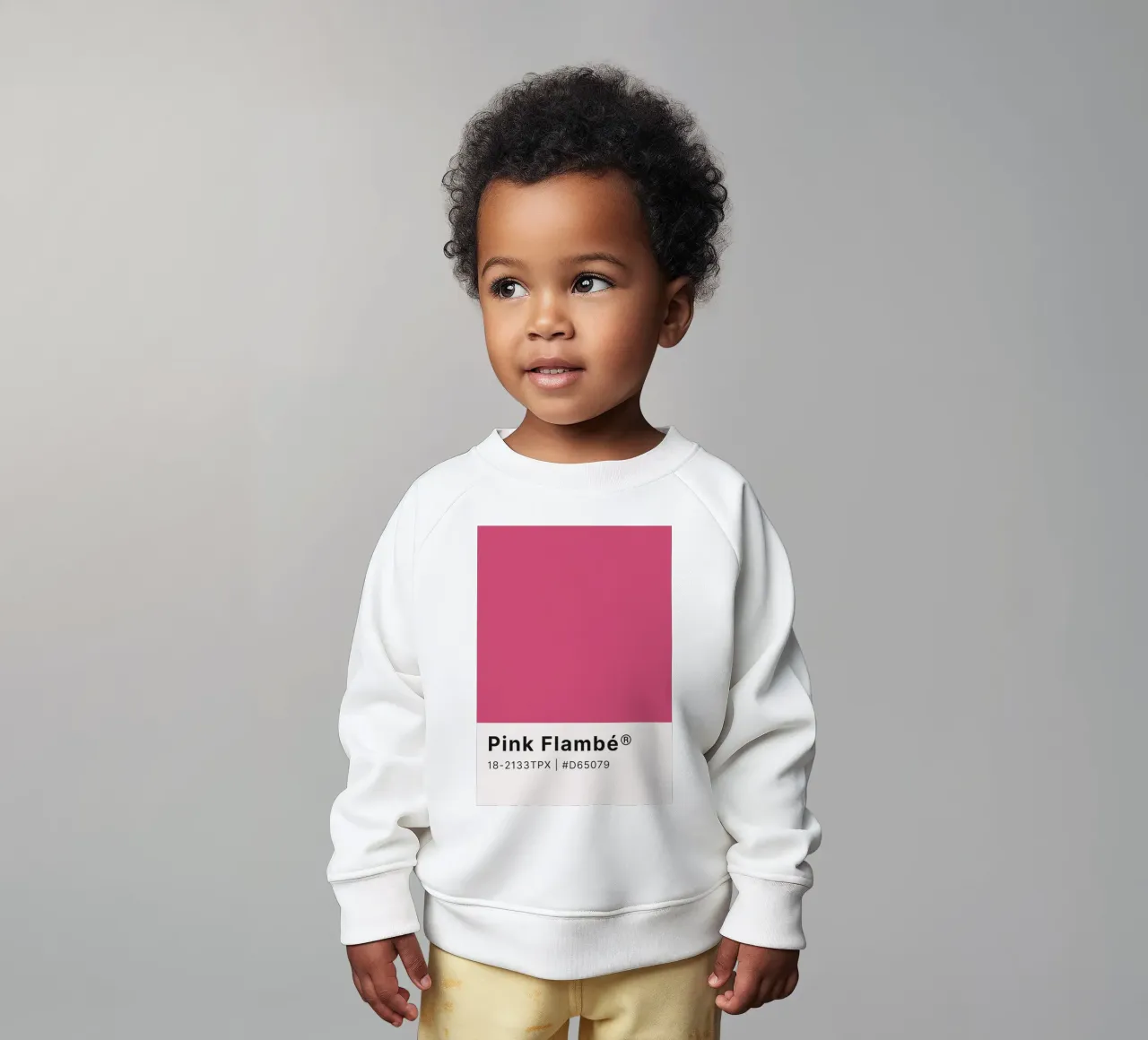 Pantone Pink Flambé - Color Block Wall Art sudadera de bebé de homdeco