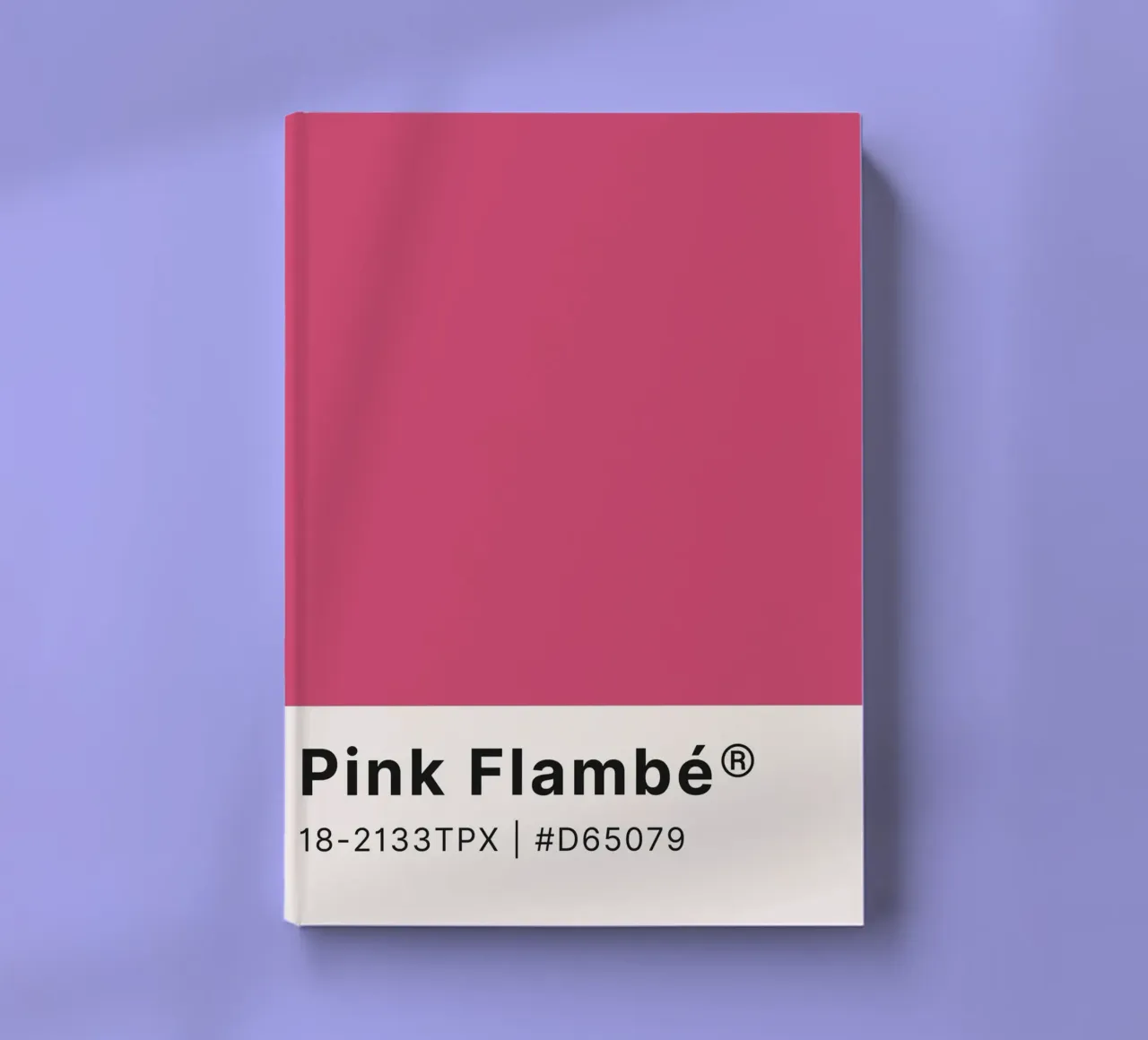 Pantone Pink Flambé - Color Block Wall Art notebook by homdeco