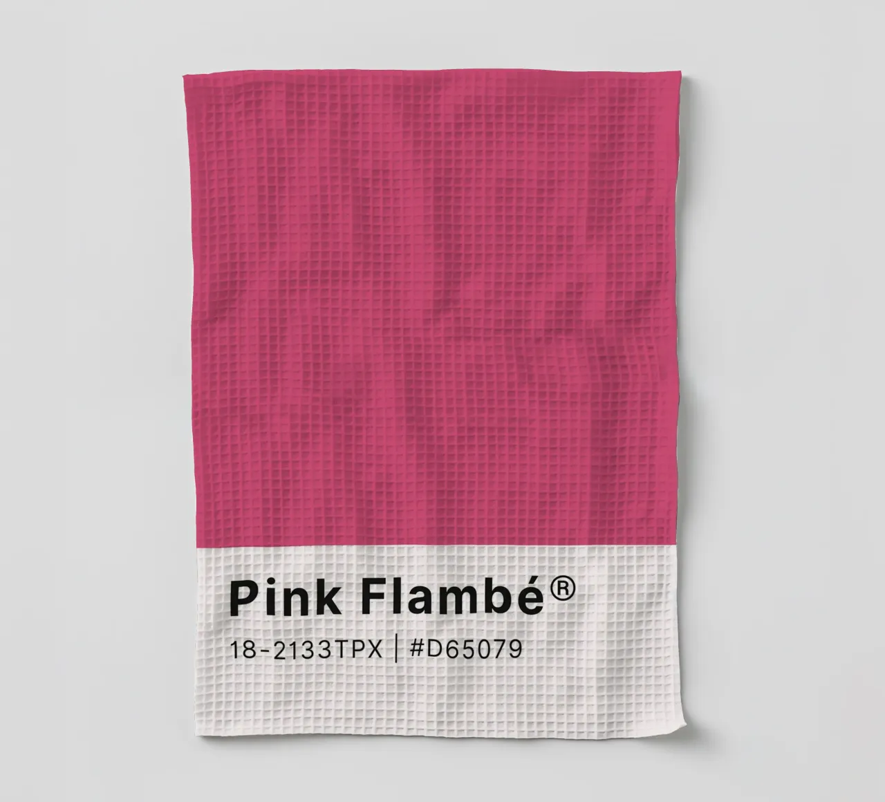 Pantone Pink Flambé - Color Block Wall Art torchon de homdeco