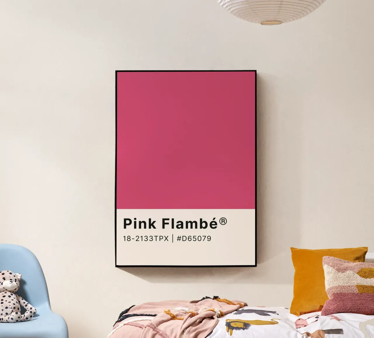 Pantone Pink Flambé - Color Block Wall Art metacrilato de homdeco