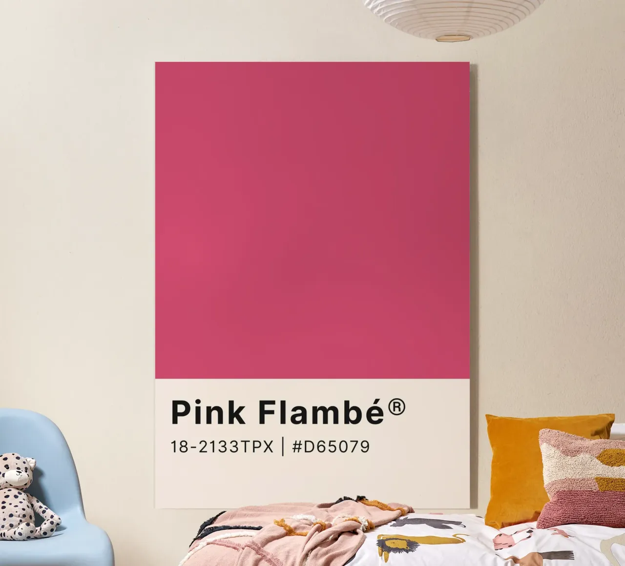 Pantone Pink Flambé - Color Block Wall Art metacrilato de homdeco