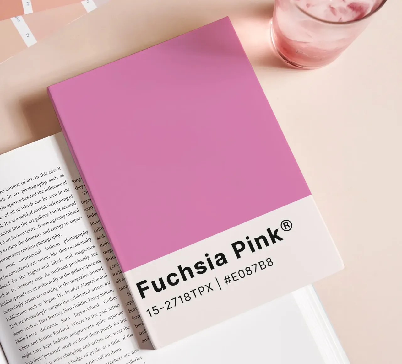 Pantone Fuchsia Pink - Color Block Wall Art notebook by homdeco