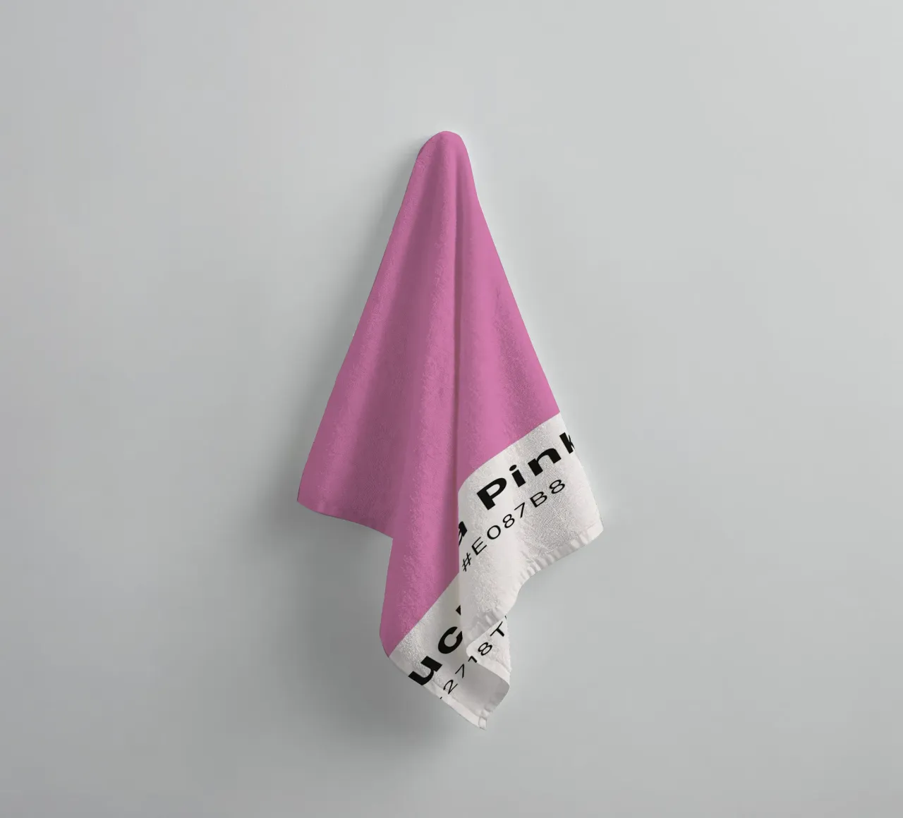 Pantone Fuchsia Pink - Color Block Wall Art towel by homdeco