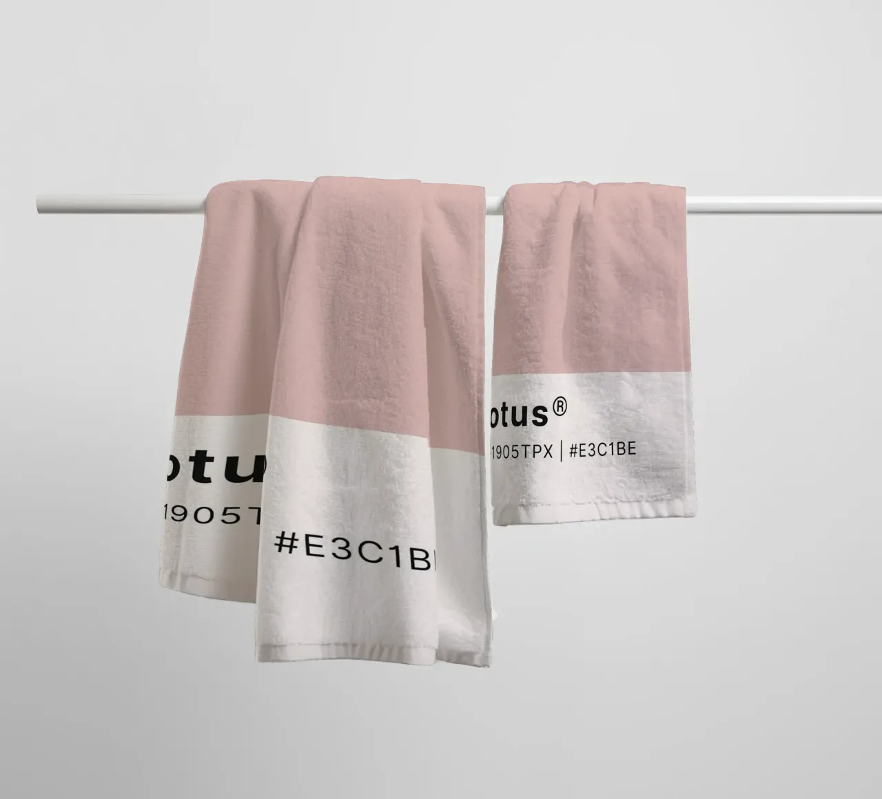 Pantone Lotus - Minimalist Color Block Art towel by homdeco