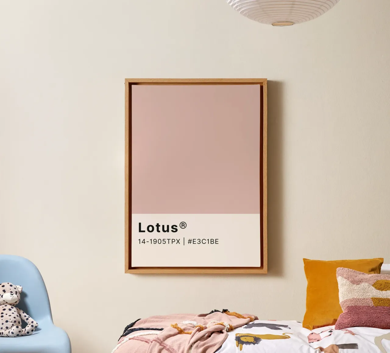 Pantone Lotus - Minimalist Color Block Art canvas by homdeco