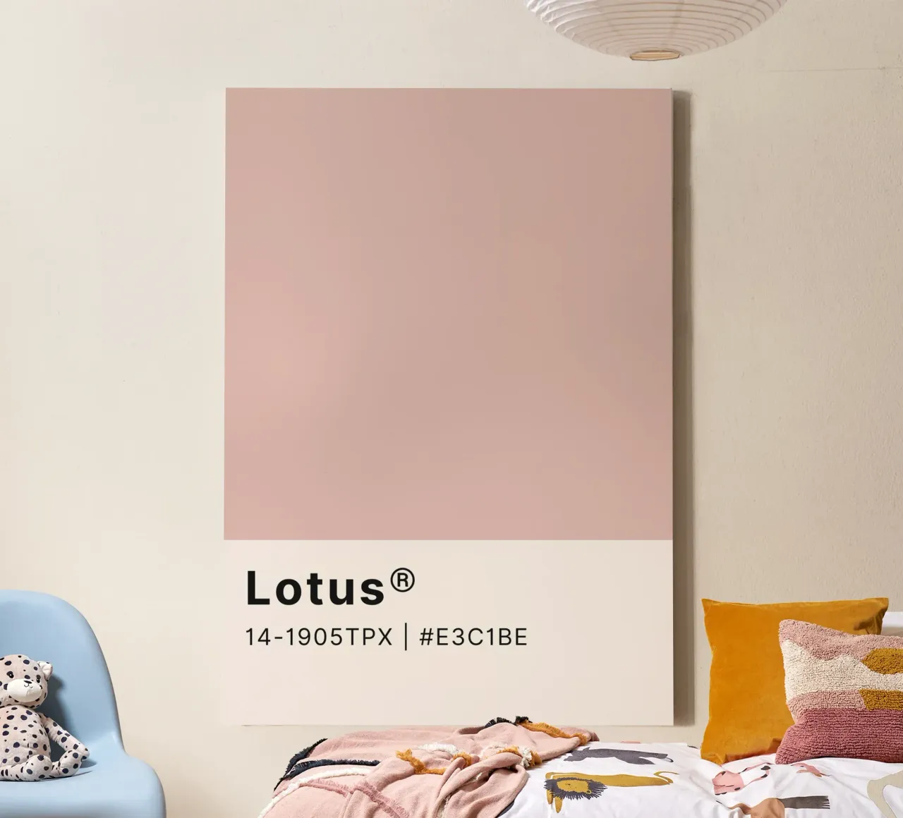Pantone Lotus - Minimalist Color Block Art canvas by homdeco