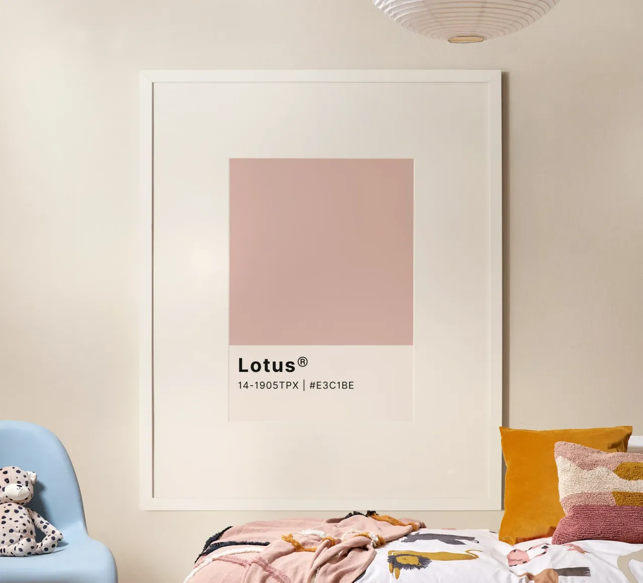 Pantone Lotus - Minimalistische Farbblockkunst Poster von homdeco