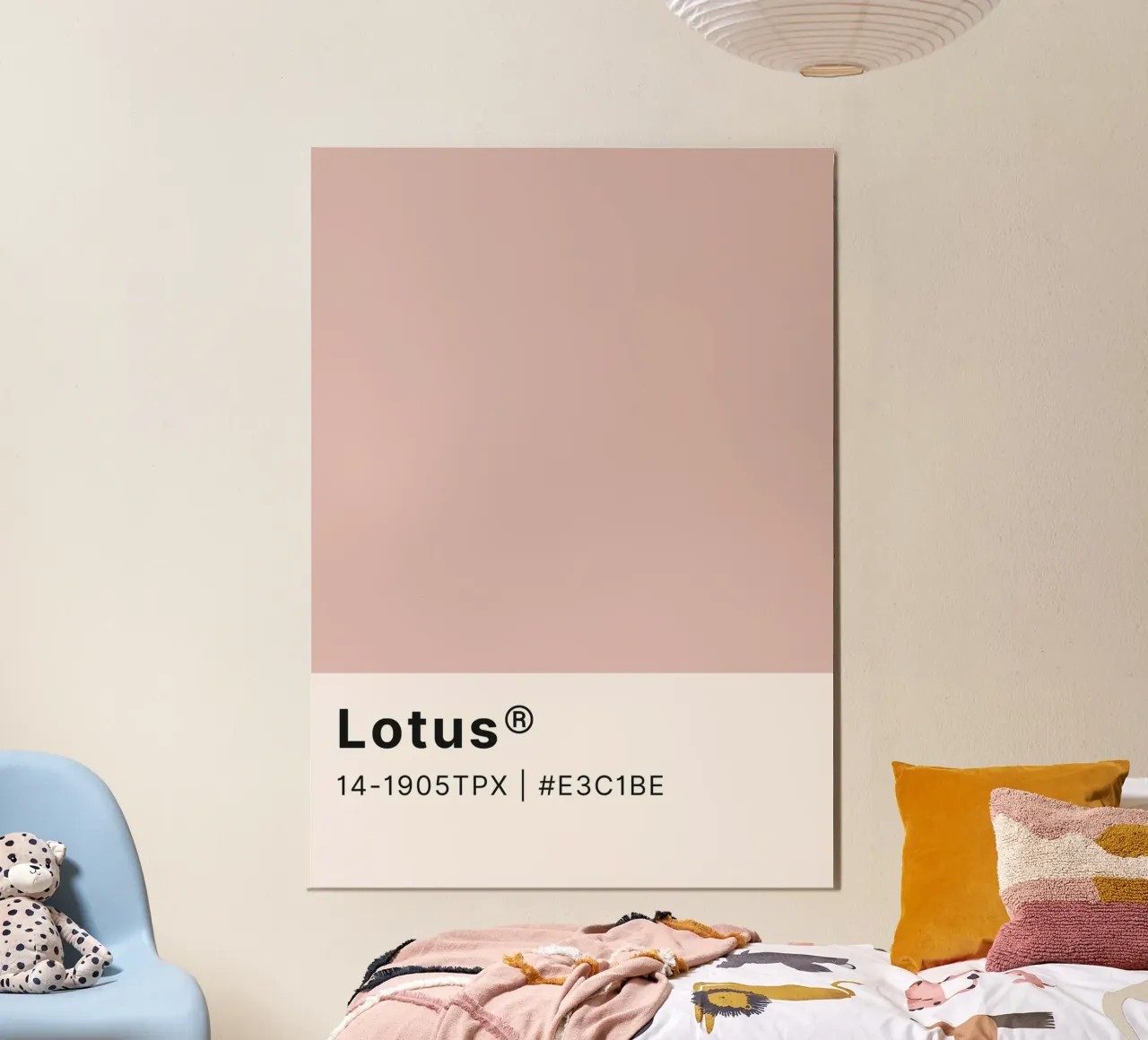 Pantone Lotus - Minimalistische Farbblockkunst Poster von homdeco