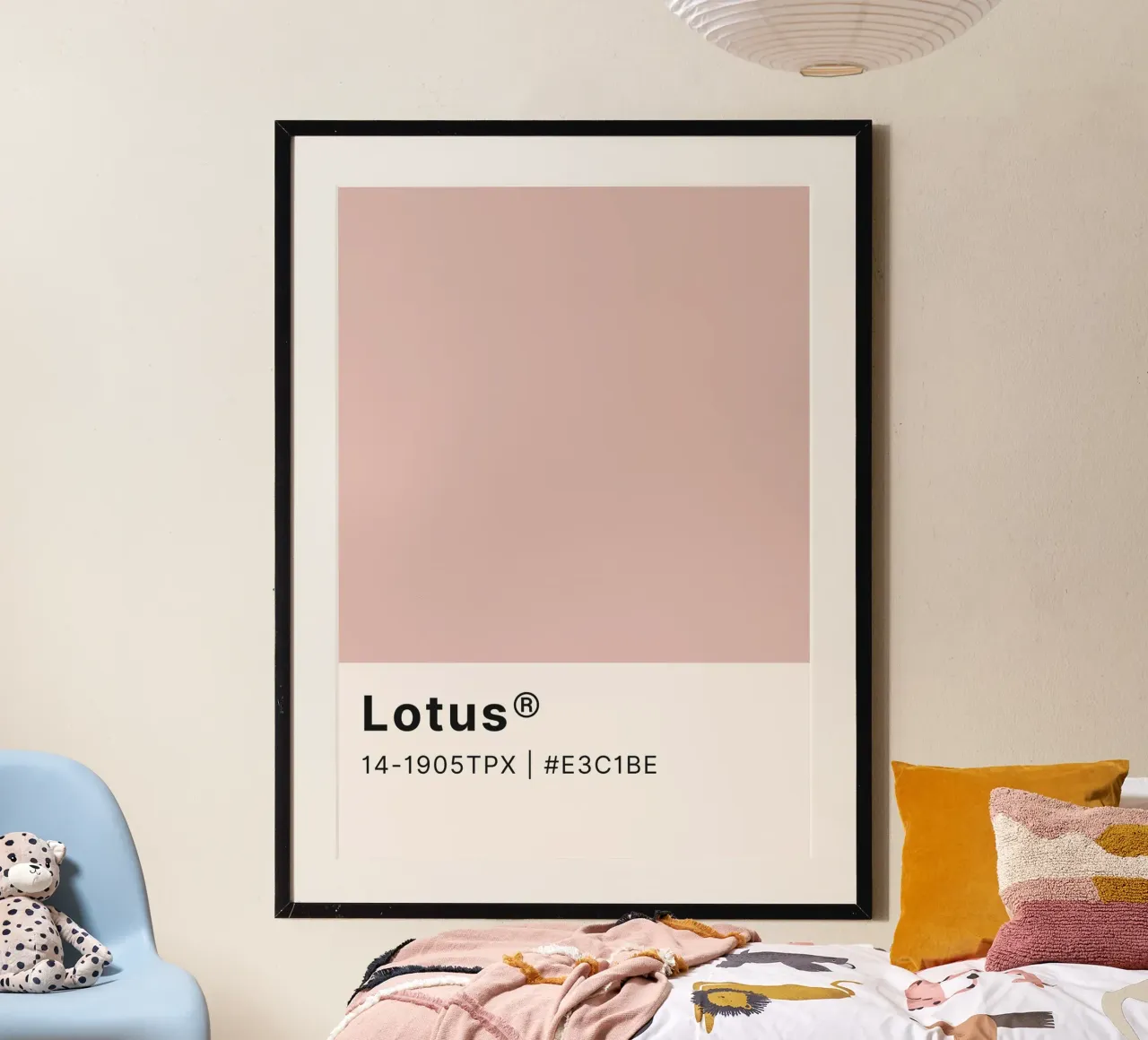 Pantone Lotus - Minimalistische Farbblockkunst Poster von homdeco