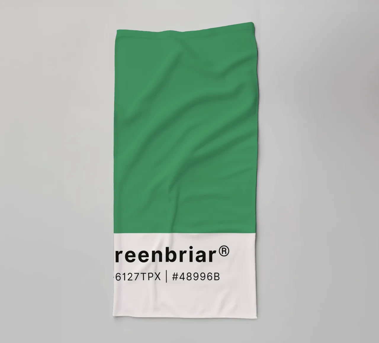 Pantone Greenbriar - Minimalist Color Block Art towel by homdeco