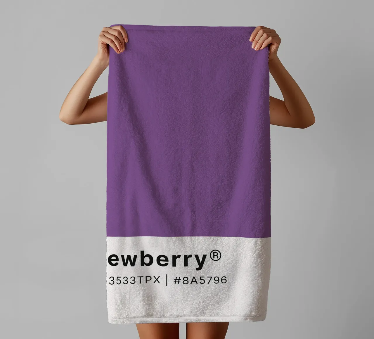 Pantone Dewberry - Minimalist Color Block Art towel by homdeco