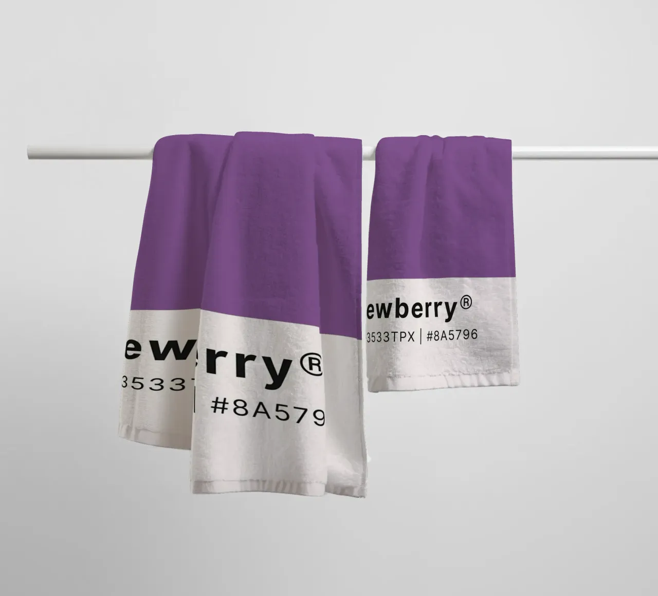 Pantone Dewberry - Minimalist Color Block Art towel by homdeco