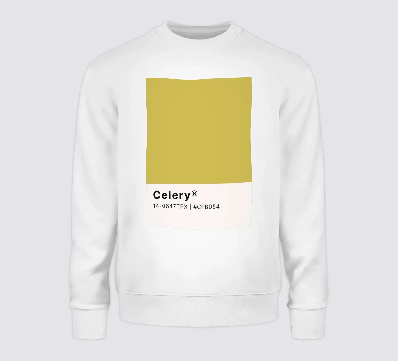Pantone Celery - Minimalist Color Block Art sweatshirt by homdeco