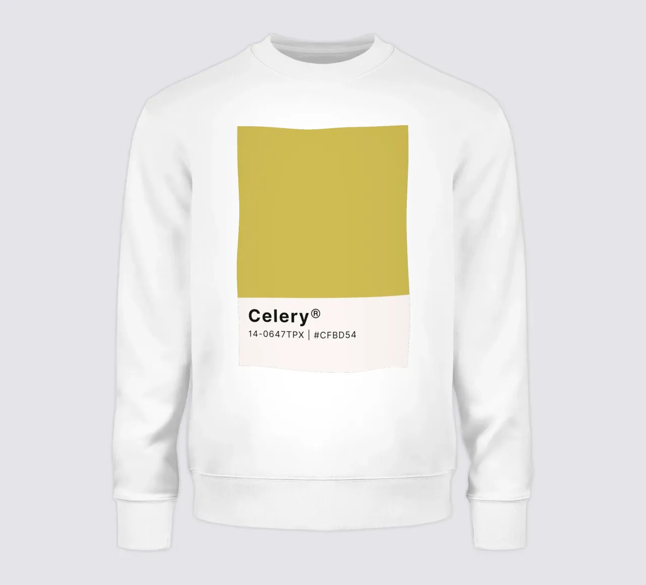 Pantone Celery - Minimalist Color Block Art sweatshirt by homdeco