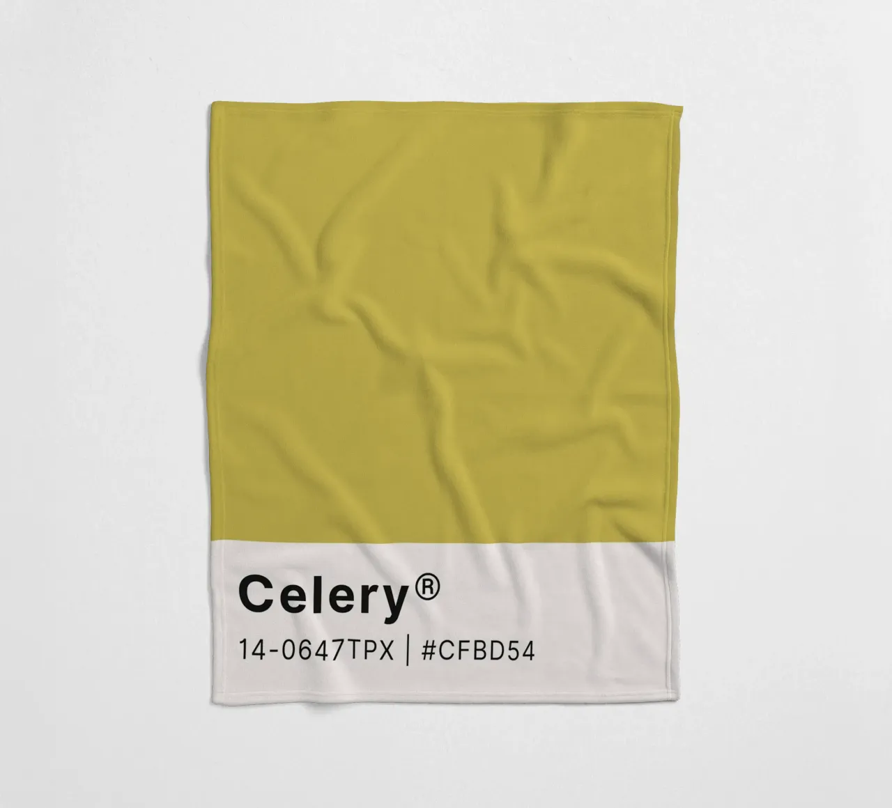 Pantone Celery - Minimalist Color Block Art fleece blanket by homdeco