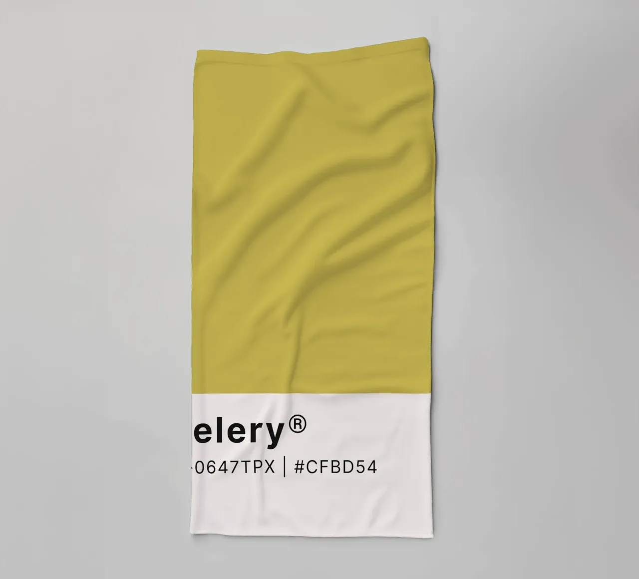 Pantone Celery - Minimalist Color Block Art towel by homdeco