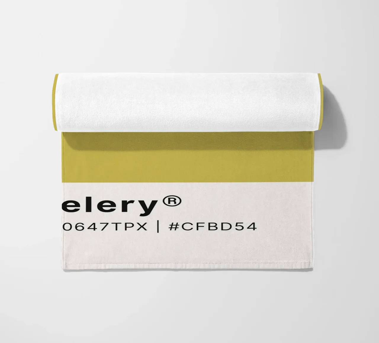 Pantone Celery - Minimalist Color Block Art beach towel by homdeco