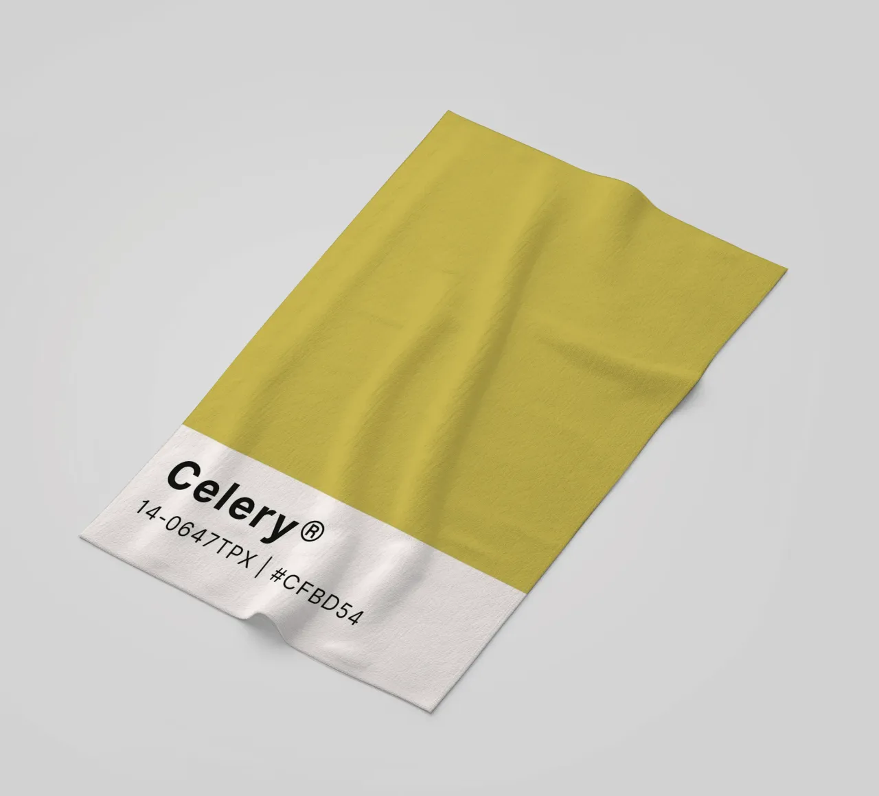 Pantone Celery - Minimalist Color Block Art beach towel by homdeco