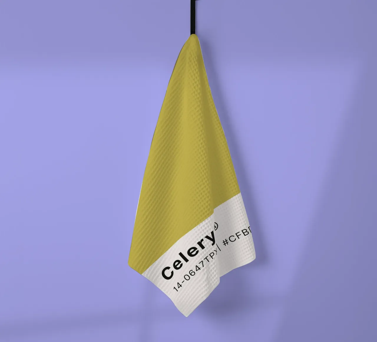 Pantone Celery - Minimalist Color Block Art tea towel by homdeco