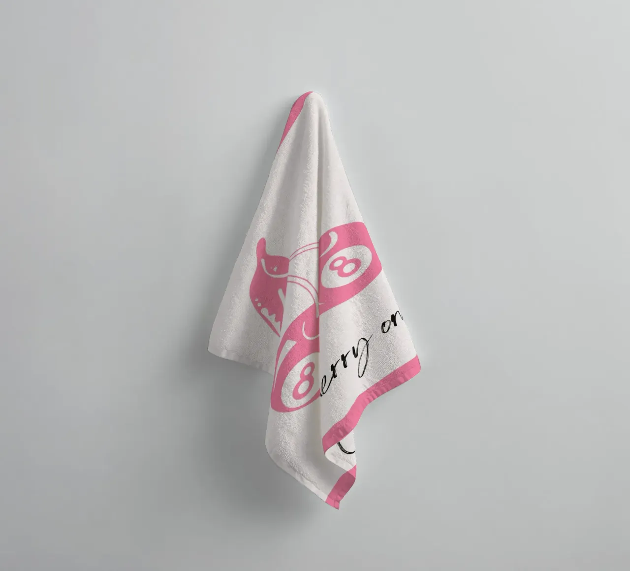 Cherry on Top - 8 Ball Pool Art Print towel by homdeco