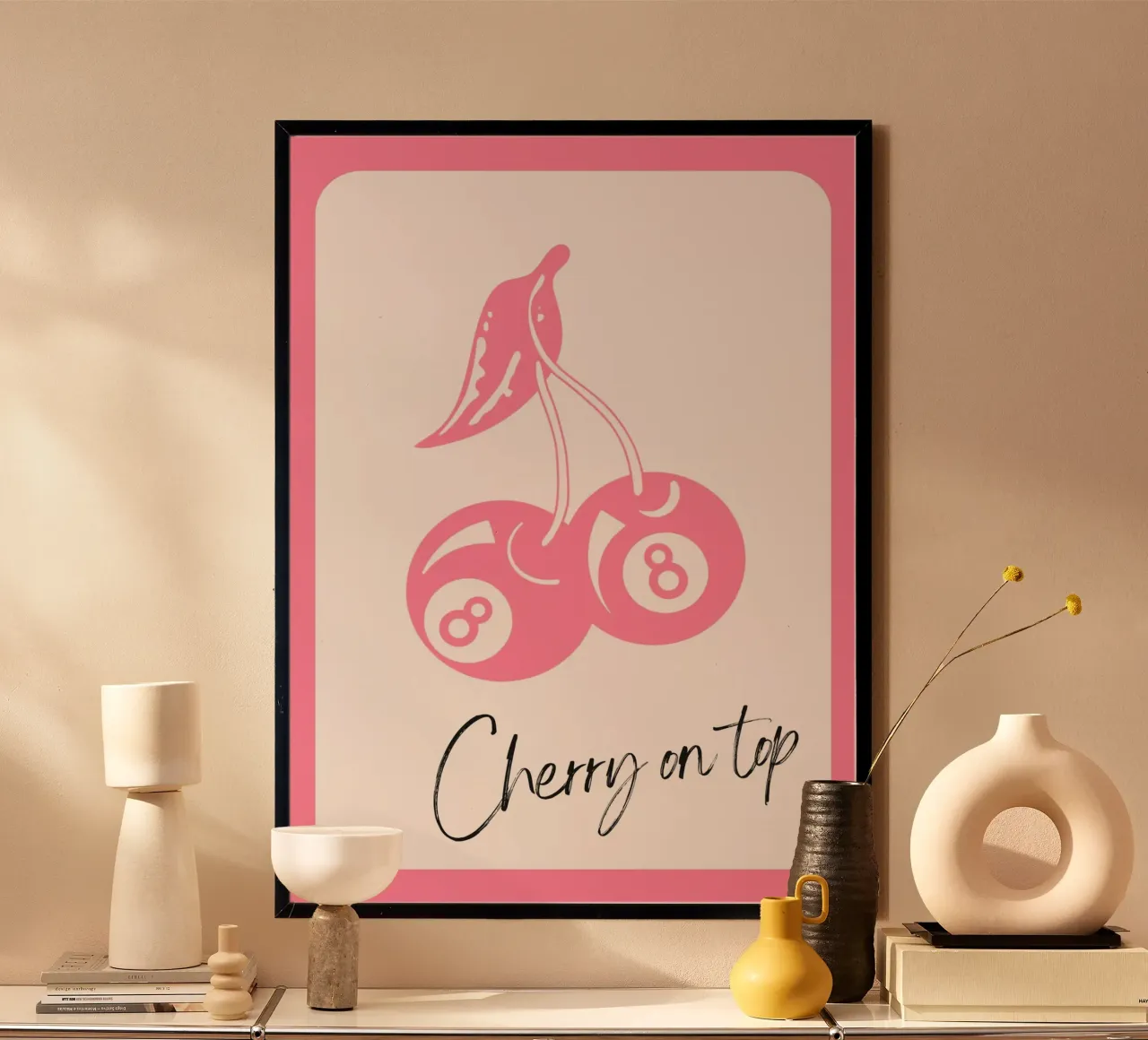 Cereza en la cima - 8 Ball Pool Art Print poster de homdeco