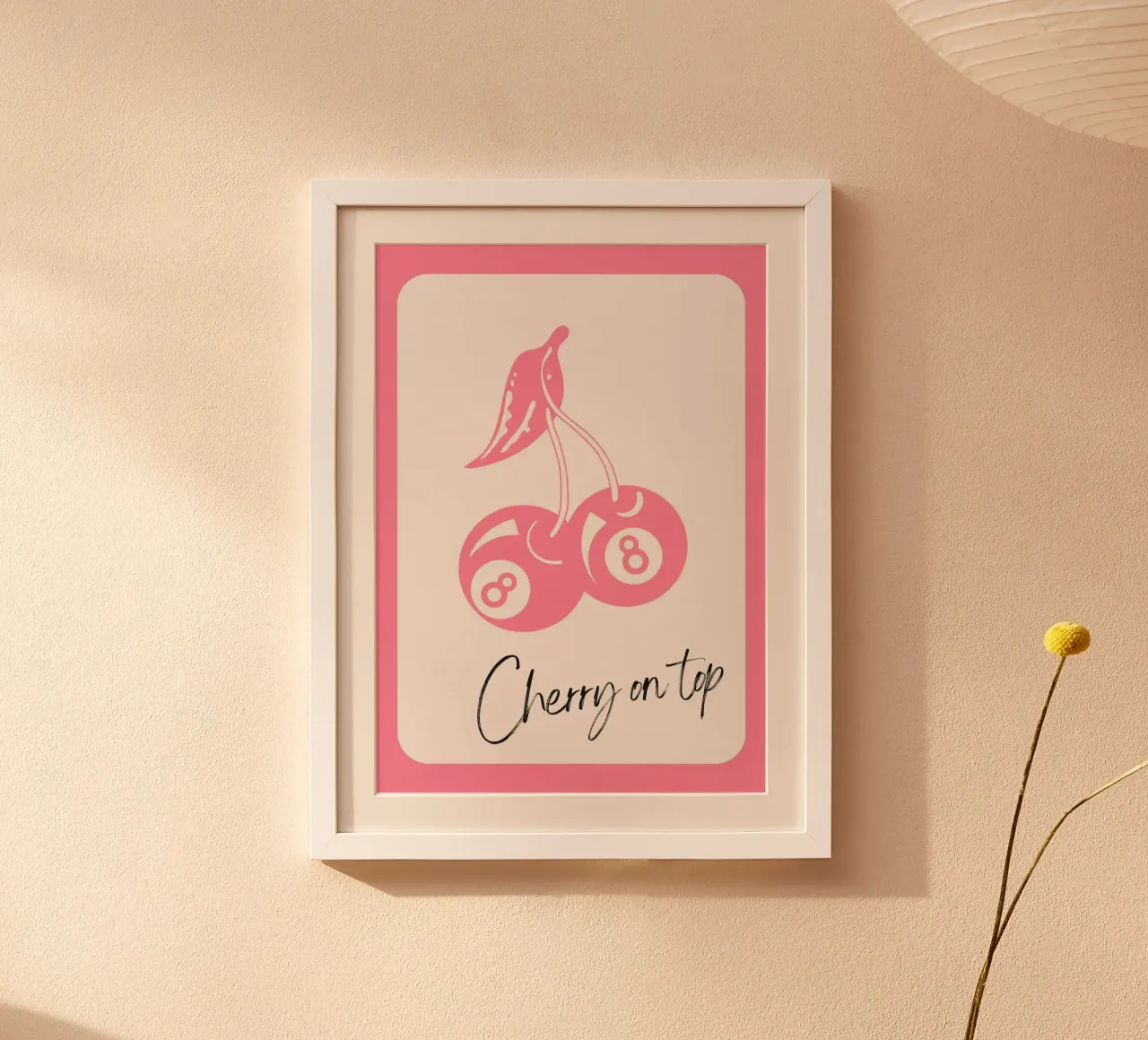 Cereza en la cima - 8 Ball Pool Art Print poster de homdeco