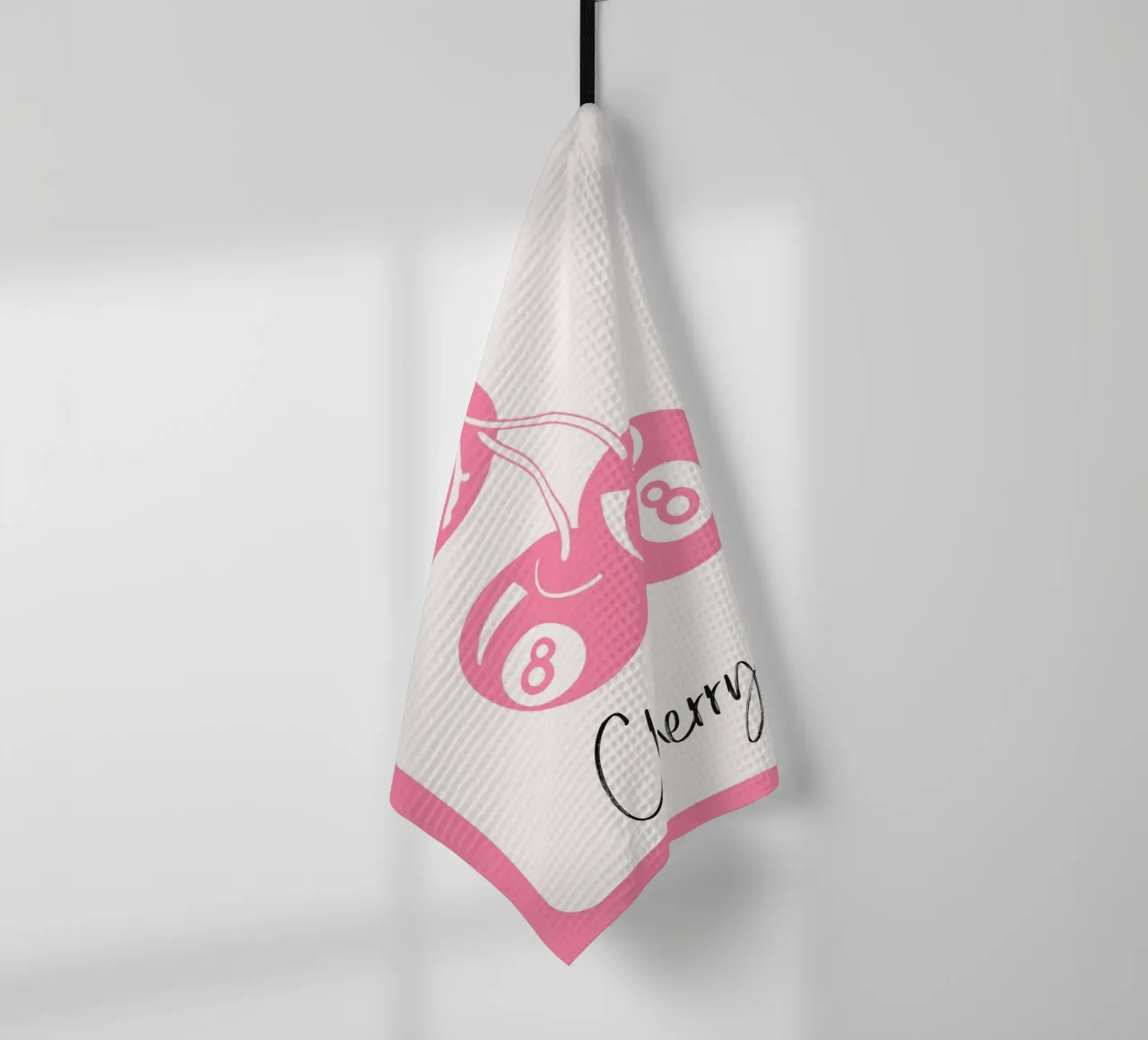 Cherry on Top - 8 Ball Pool Art Print torchon de homdeco