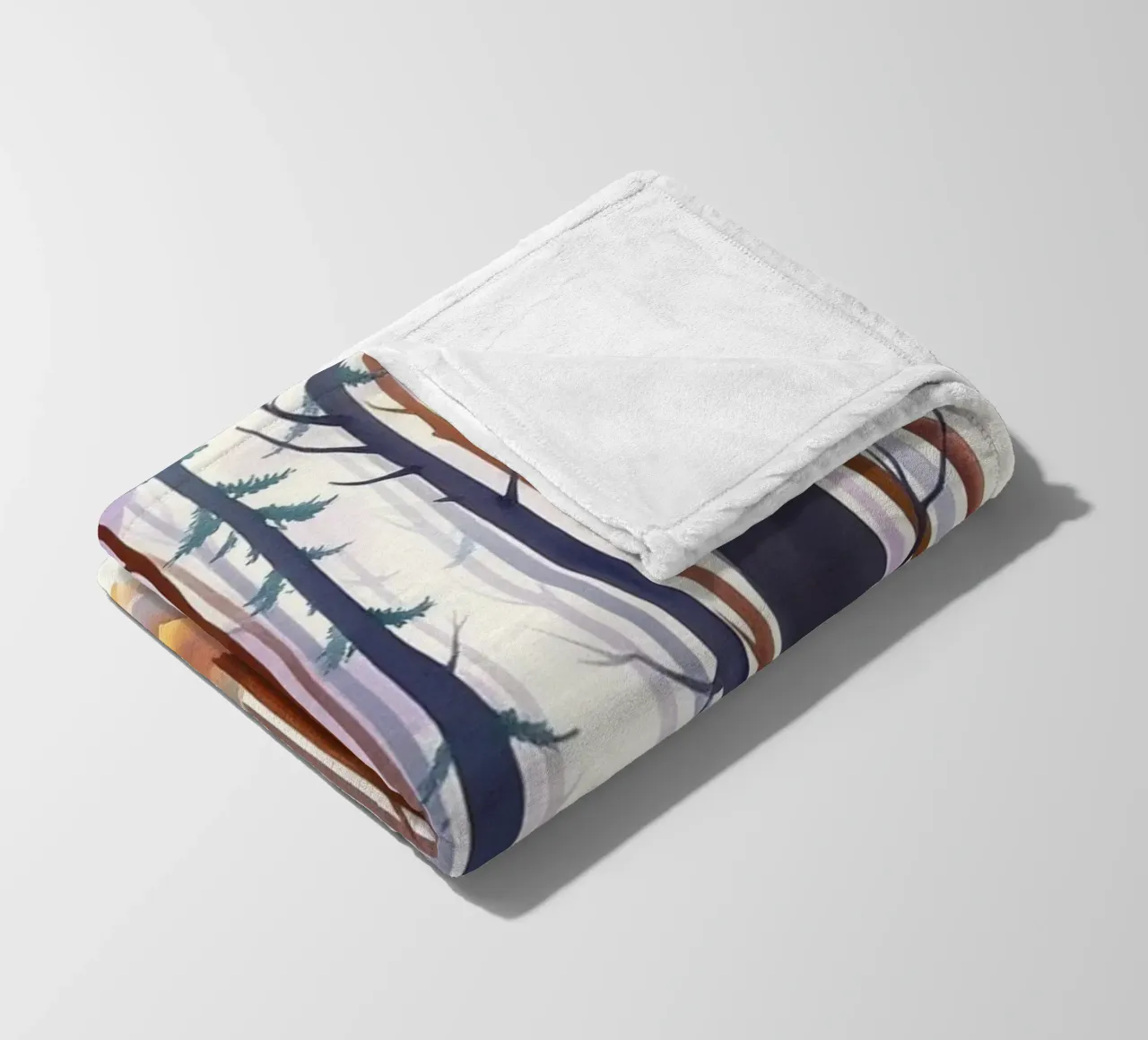 A Mystical Journey Through Tall Trees and Shimmering Light fleece blanket by Artistic-shop