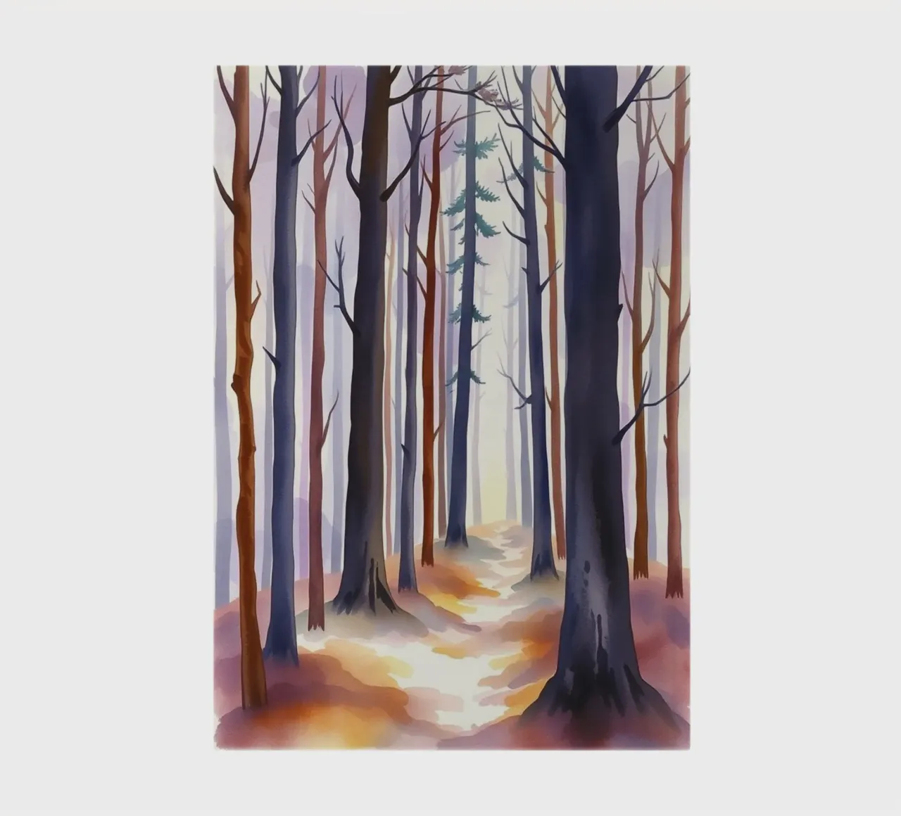 A Mystical Journey Through Tall Trees and Shimmering Light notebook by Artistic-shop