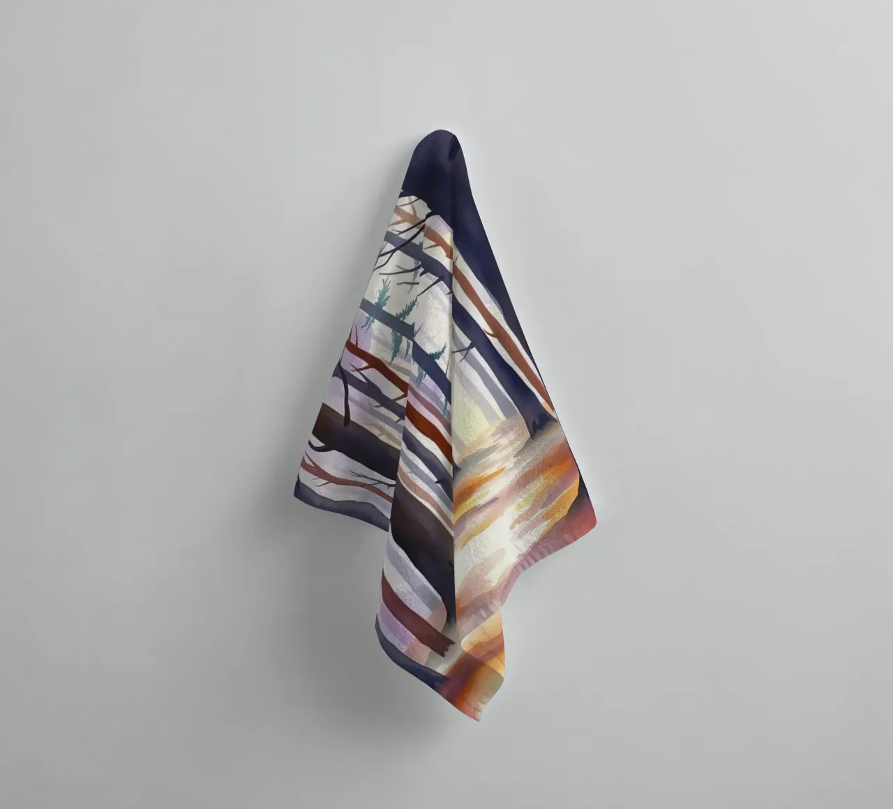 A Mystical Journey Through Tall Trees and Shimmering Light towel by Artistic-shop