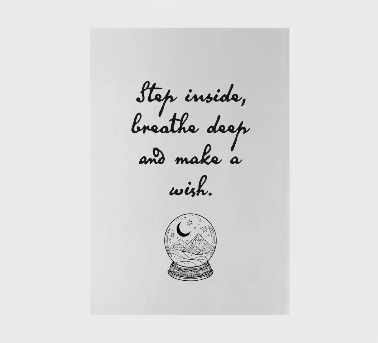 Step inside, breathe deep and make a wish. notebook by Fraysein Design