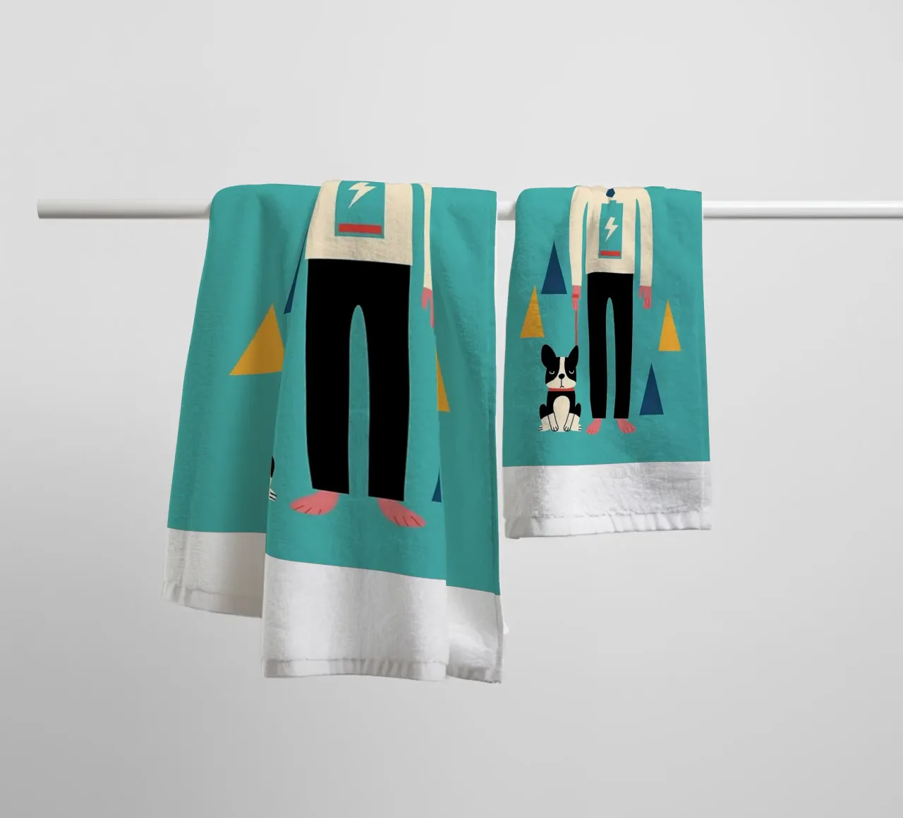 man dog redhead towel by frea shop