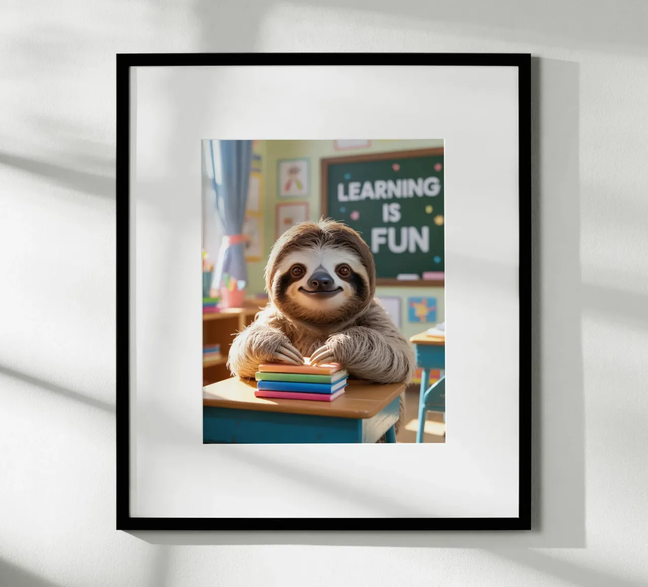 School motivation: Learning is fun, sloth poster by SlothStella