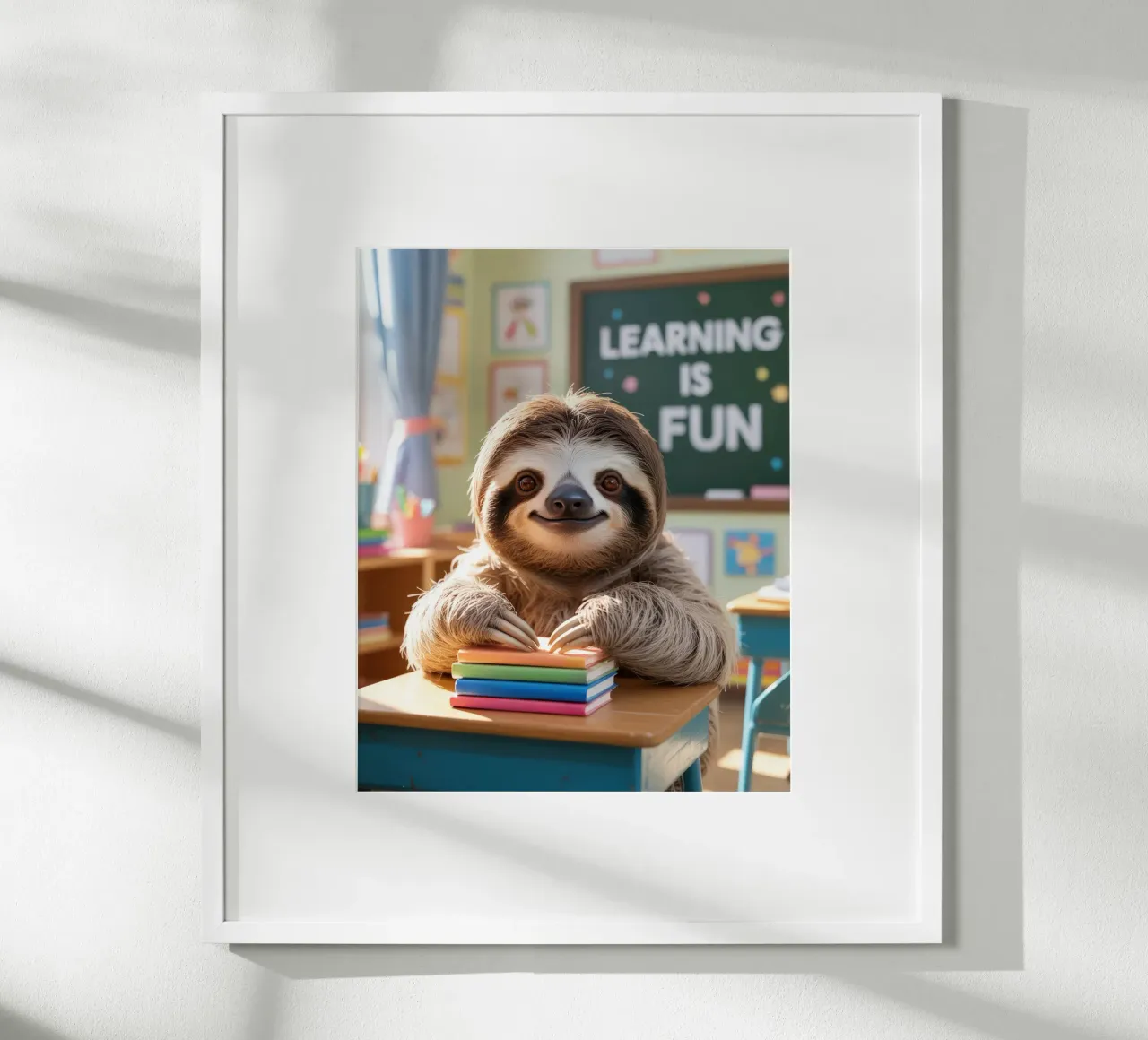 School motivation: Learning is fun, sloth poster by SlothStella