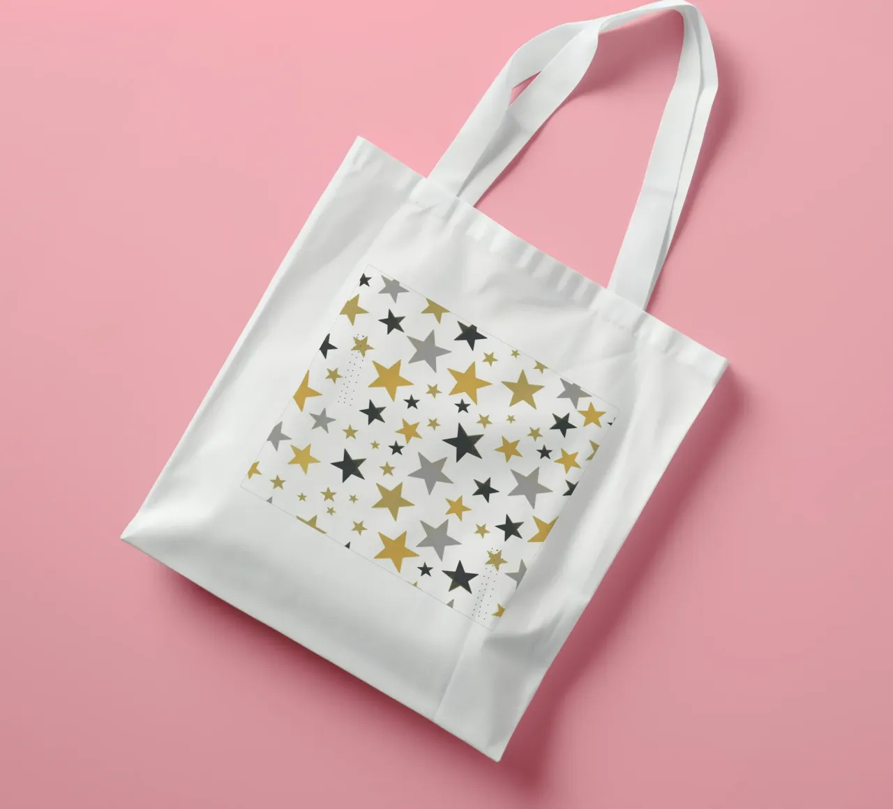 Stelle d'oro e d'argento che brillano borsa in juta da gulsengunel