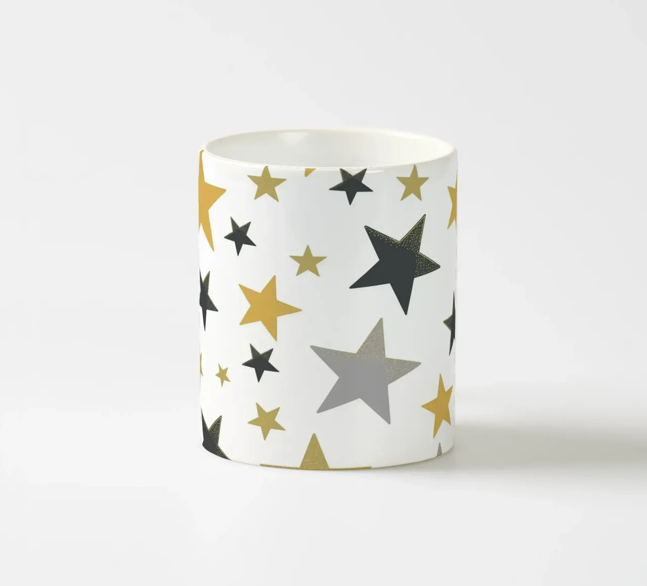 Stelle d'oro e d'argento che brillano tazza in ceramica da gulsengunel