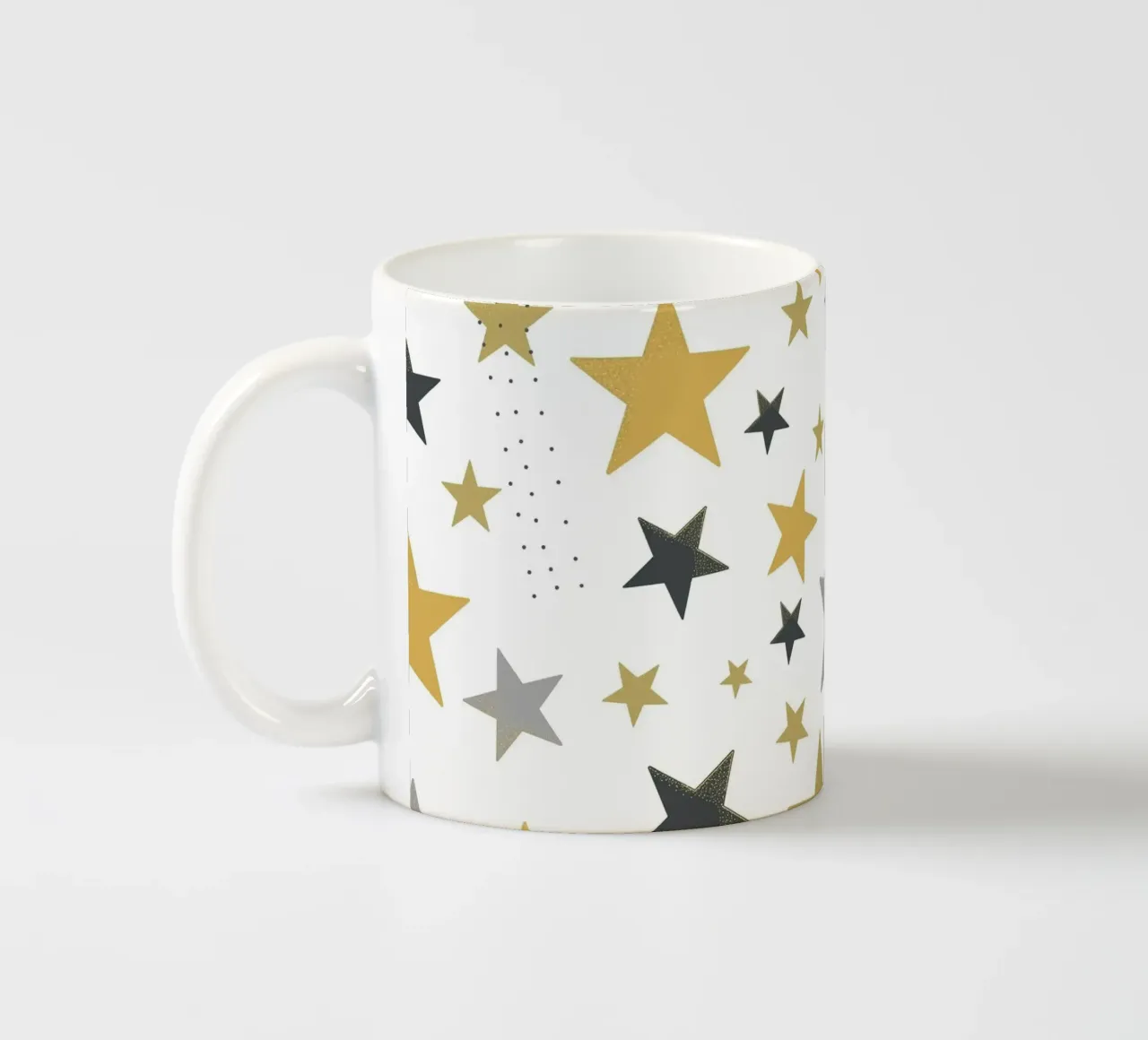 Stelle d'oro e d'argento che brillano tazza in ceramica da gulsengunel