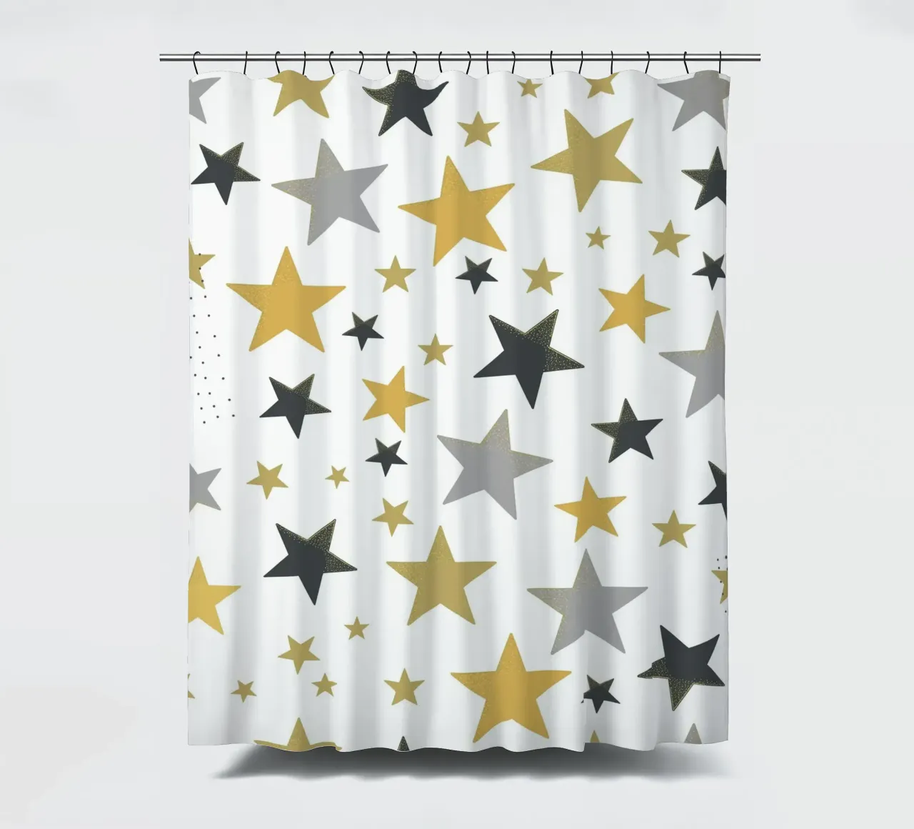 Stelle d'oro e d'argento che brillano tenda da doccia da gulsengunel